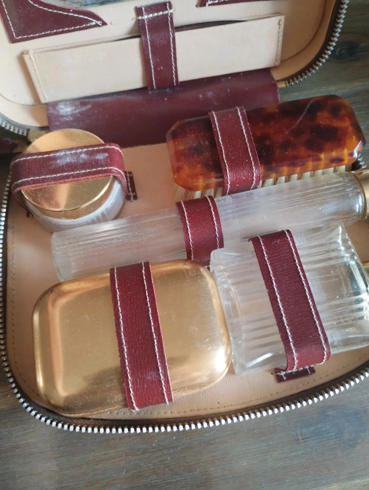 Vintage toiletset met ritssluiting – photo 6